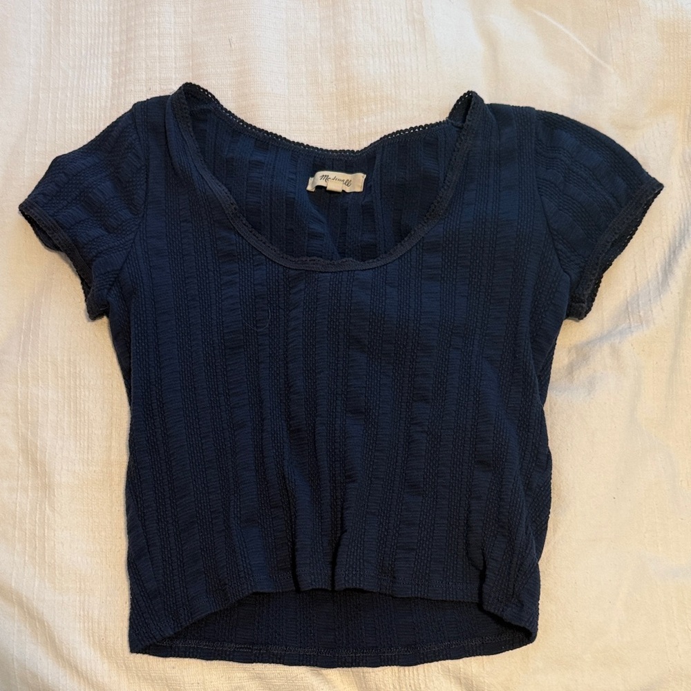 Madewell Navy Crop Top